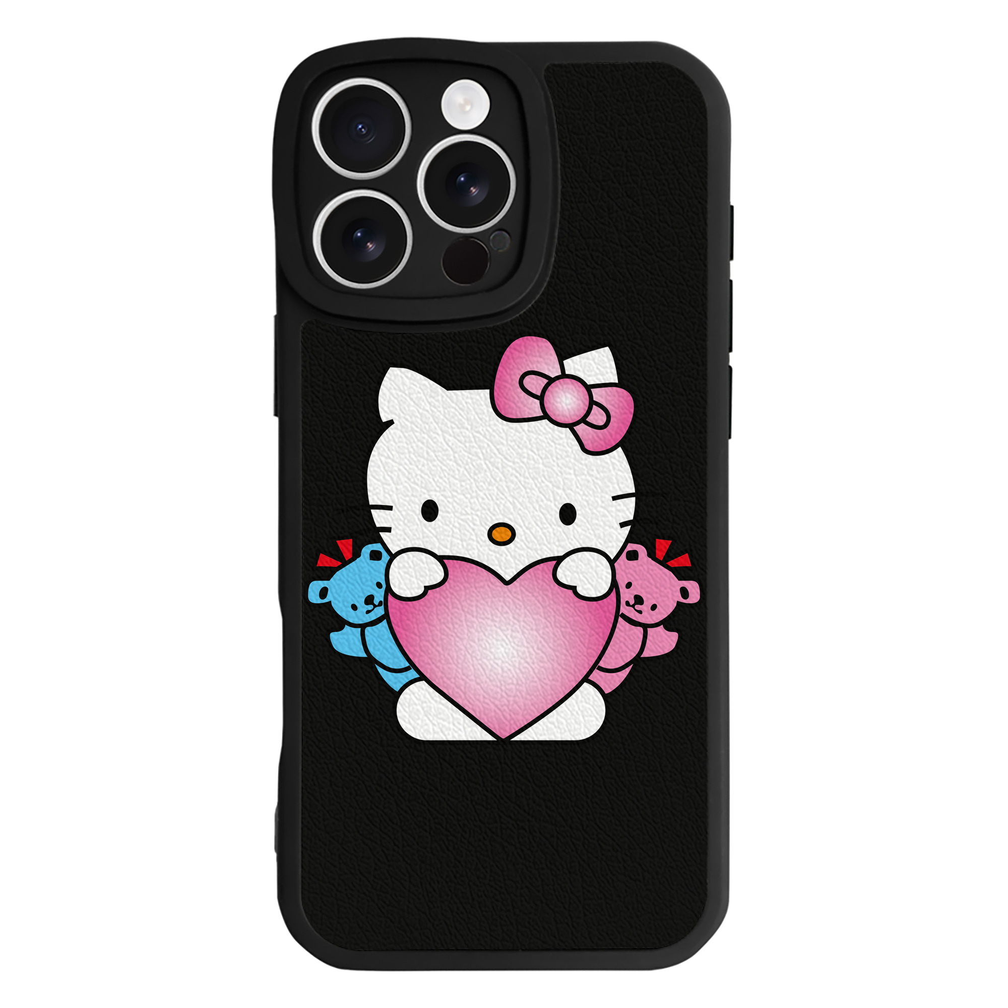 （画像用） Hello Kitty ハローキティ 【iPhone 16シリーズ対応】シリコンスマホケース（レザー調） 材質：シリコン